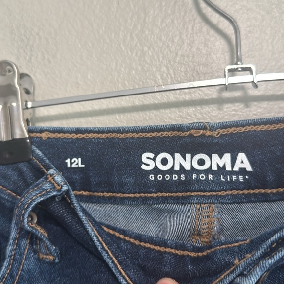 Sonoma Blue Ankle Cropped Jeans Classic Denim - Picture 3 of 4
